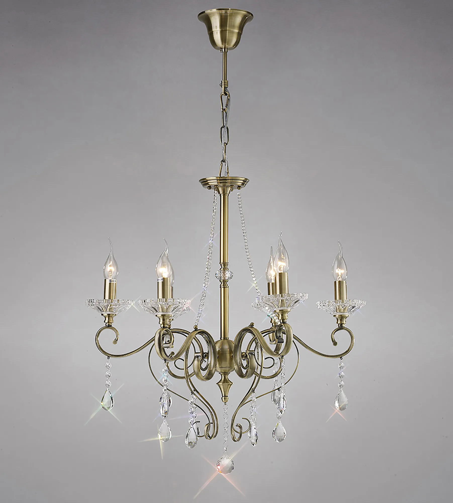 Libra Crystal Ceiling Lights Diyas Multi Arm Crystal Fittings